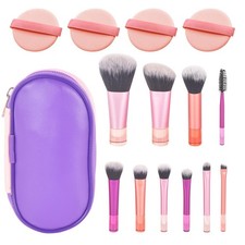 14 Pcs Mini Travel Makeup Brush Set, Portable Travel Full Complete Function S...