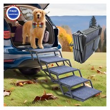 Extra Wide Dog Ramp for Car Truck SUV Dog Stairs Large Dogs Folding Pet Stairs