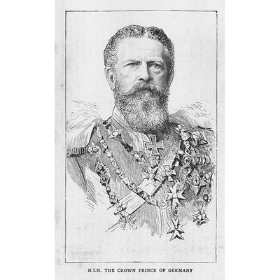 His Royal Highness The Crown Prince of Germany - Antique Print 1887
