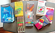 Mixed LOT 17 Blank VHS tapes Many NEW Sealed Sony BASF RCA Fuji Head Cleaners