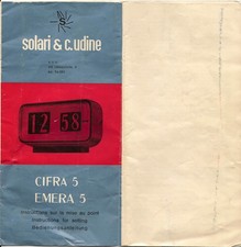 Solari Udine Cifra 5 – INSTRUCTIONS FOR SETTING - Eng - D - F language – 