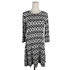 Lulu-B Dress Size Small Black & White Geometr...
