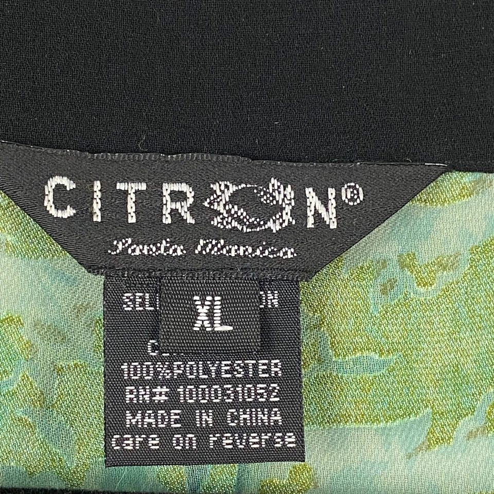 Citron Santa Monica Sheer Floral Kimono Size XL Rayon Silk Long Sleeve - Image 4 of 4