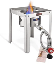 55,000BTU Propane Camping Burner Stove for Turkey Fry Homebrewing, Crawfish Boil