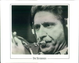 Press Photo: DOC SEVERINSEN 8x10 B&W tonight show