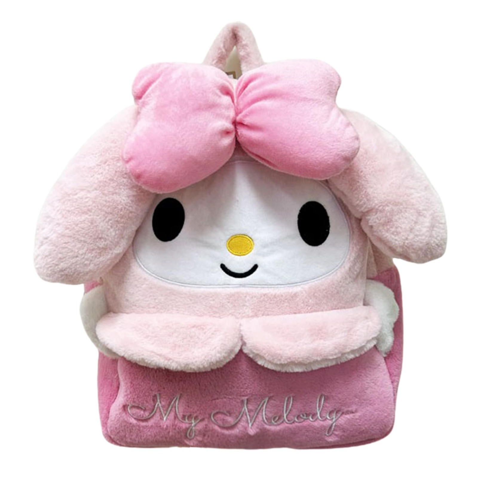 Sanrio My Melody 15 Inch Embroidered Plush Backpack for Kids