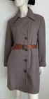 Stunning ANIKA LENA SKARSTROM Coat 14 Virgin Wool Silk Lined Belt Excellent Cond