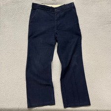 70's Sears Work Leisure Corduroy Pants Mens 40 39 x32 Blue True Vintage 60's