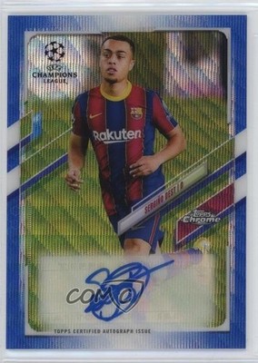 2020-21 Topps Chrome UEFA Champions League 58/75 Sergino Dest Rookie Auto RC o8g