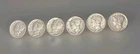 Mercury Dimes 1940-1945 (50 each) 90% Silver Bullion (6 rolls/300 dimes)
