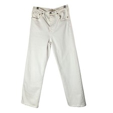 LEVI'S Premium Ribcage Straight Ankle Women  s Jeans in White Size W28 L27 