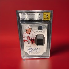 2020 UPPER DECK THE CUP #141 MORGAN GEEKIE ROOKIE PATCH AUTO /249 BGS 9