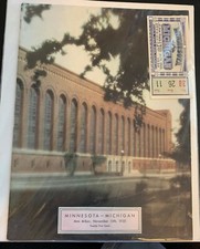 1930 University of Michigan vs Minnesota Gophers Football Program + Game Ticket