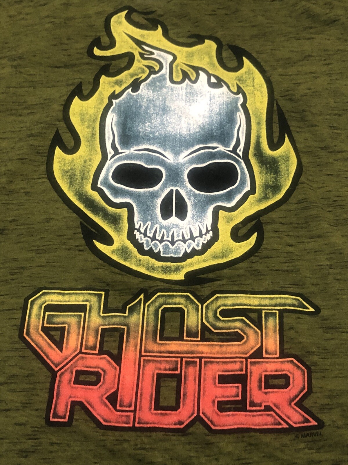 Marvel Threadfast Apparel GHOST RIDER Heather Gre… - image 1