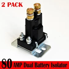 2 PC PAKA TOOLS , 80 AMP Battery Isolator And Relay W/ Universal 12V Application