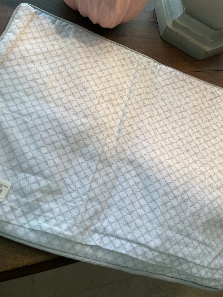 Pottery Barn Kids Embroidered Baby Quilted Sham Gray/White NWT - Image 3 of 4