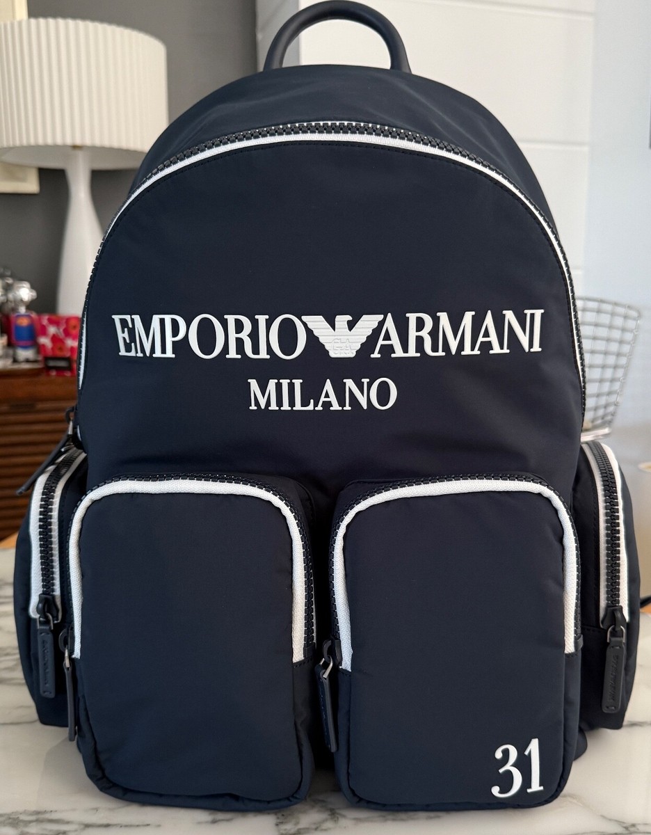 Emporio Armani Backpack No. 31 Navy Blue Nylon New | eBay Emporio Armani Backpack No. 31 Navy Blue Nylon New | eBay