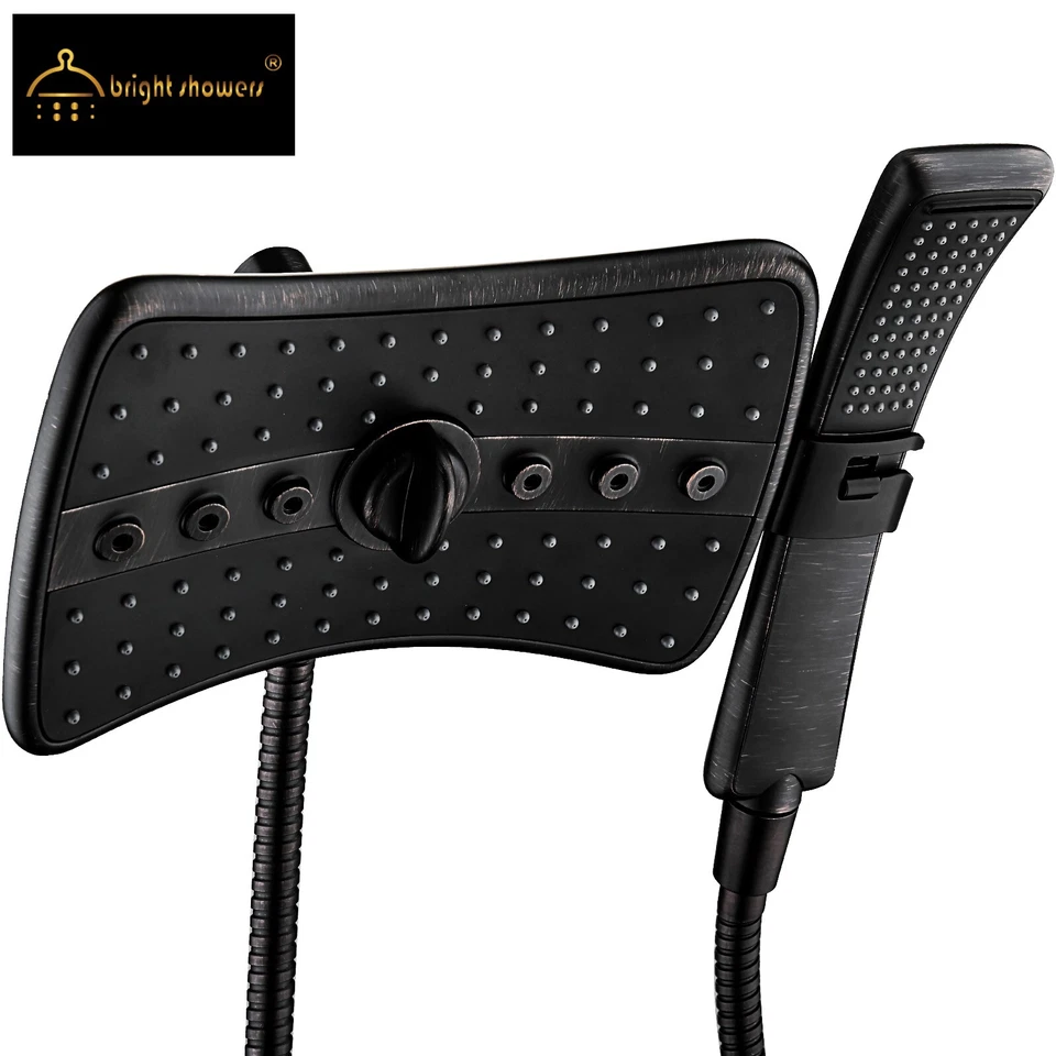 Cabezal de ducha Bright Showers multifunción de bronce frotado con aceite de lluvia PSS3919-06 Foto 2 de 4