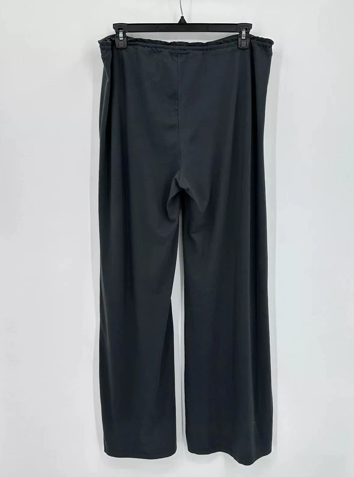 Pantalones de salón Yelete para mujer 3XL grises elásticos pierna ancha cordón Lagenlook Foto 2 de 4