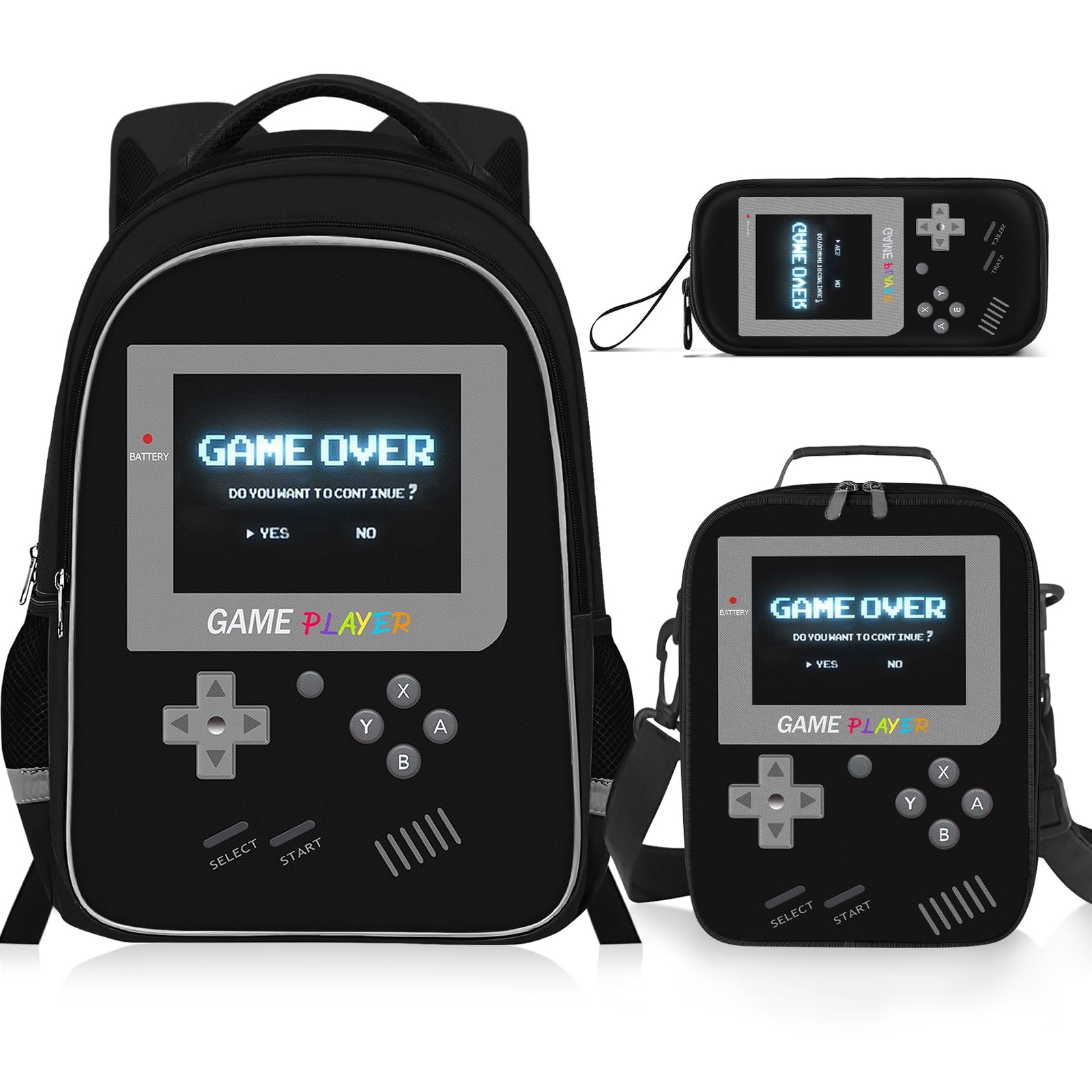 For School Boys3pcs Boys Backpack And Lunch Box Set For Elem