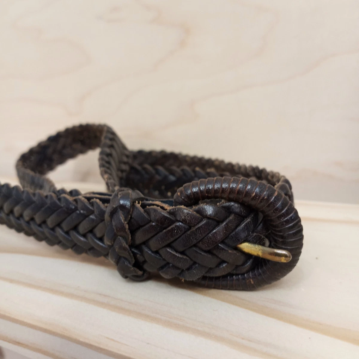 Talbots Women\'s Braided Leather Belt, in Dark Navy - Large Talbots Women main image 3