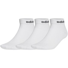Image of Adidas Mens Womens Ankle No Show Socks Cushioned 3PP Sports Low Socks Black Grey
