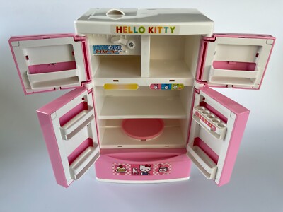 Rare Sanrio Hello Kitty Pink 5 Doors Refrigerator Toy W/ Ice Brick