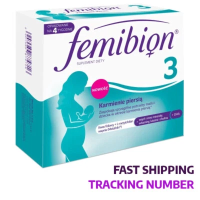 Femibion 3 Stillzeit 56/112 tableten Folsäure DHA Vitamine Metafolin NEU OVP
