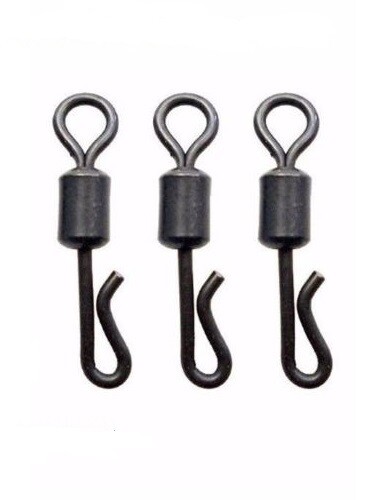 30 x Quick Change UK Size 8 Swivels Carp Barbel Coarse Fishing Terminal Tackle - Picture 1 of 7