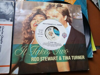 7'' ROD STEWART & TINA TURNER IT TAKES TWO LETHAL DOSE OF LOVE EX++ 