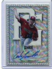 2020 Leaf Perfect Game All-American Metal Silver Wave Cale Lansville Auto 12/12