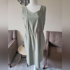 Ascend Stretch Woven Dress for Ladies - Seagrass - PSmall..