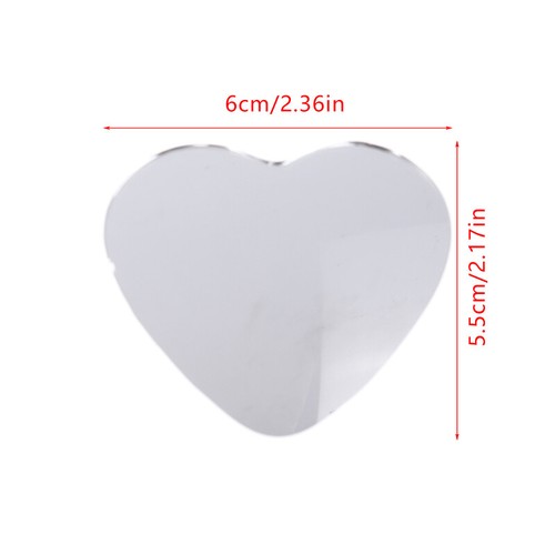 1 Pair Car Frameless Blind Spots Mirror Cute Heart Shape Side Mirror Rearview - Picture 3 of 11