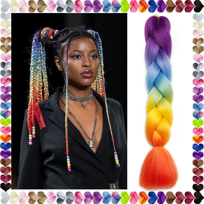 Y2k Rave Hairstyle Braids Hair Synthetic Hair Super Jumbo Hair Braids  Synthetic Yaki Texture Ombre Jumbo Braiding Hair Extensions:diy Various  Braided Hairstyles - Temu