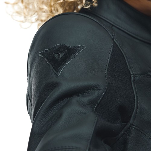 Dainese Razon 2 Lady Lederjacke Schwarz 44D(50L) Vintage / Urban Motorrad Jacke - 第 5/9 張圖片