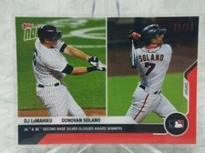 2020 Topps Now DJ LeMahieu & Donovan Solano #OS-21 - Red Parallel #6 /10