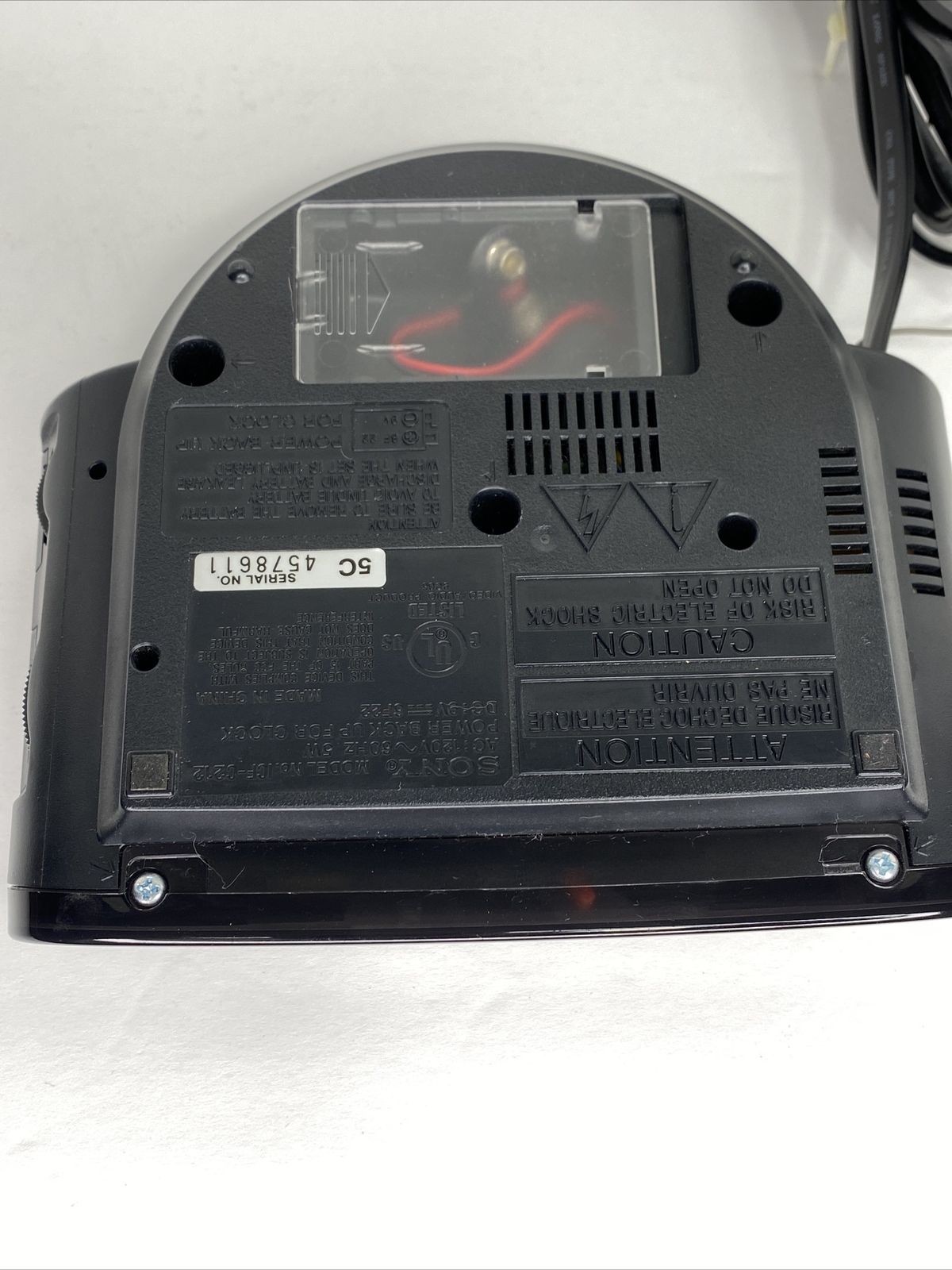 Sony Dream Machine ICFC212 AM FM Alarm Digital Clock Radio Black