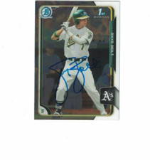 SKYE BOLT SIGNED IP 1ST BOWMAN CHROME #174 2015 OAKLAND ATHLETICS AUTO