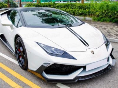 For 14-16 Lamborghini Huracan LP610 DM Style Carbon Front wing Lip With Canards