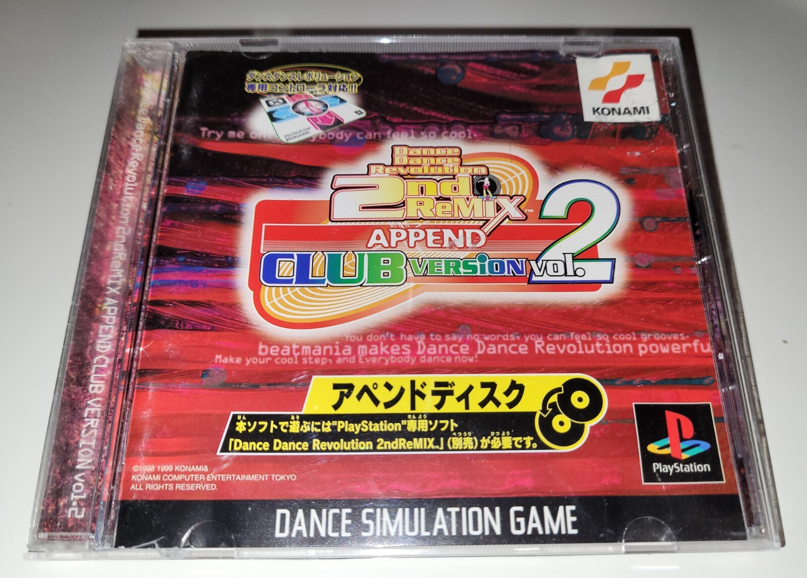 Sony PS1 - Dance Dance Révolution 2ndRemix Append Club Version - Version Jap.