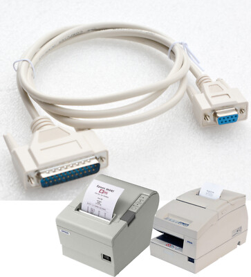 SERIAL CABLE PRINTERCABLE FOR EPSON TM-T88II;TM-T88III SAMSUNG POS-PRINTER NEU!