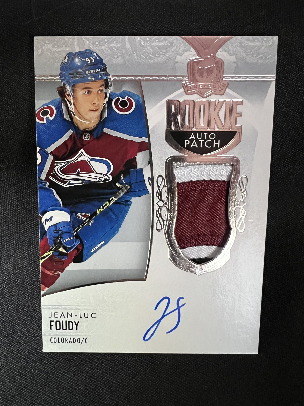 2022-23 Upper Deck The Cup Jean-Luc Foudy Rookie Patch Auto RPA /249, Avalanche