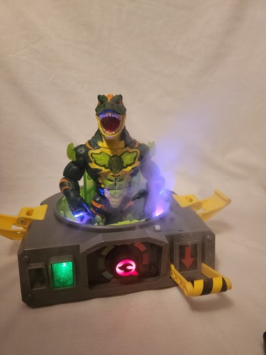 Beast Lab Dino Creator Raging Raptor Figure Lights Sound Smoke Works T Rex - Picture 14 of 17