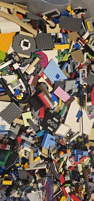 LEGO 5 lbs Pounds Random Parts Pieces Building Plates Blocks Mini figs Bulk Lot