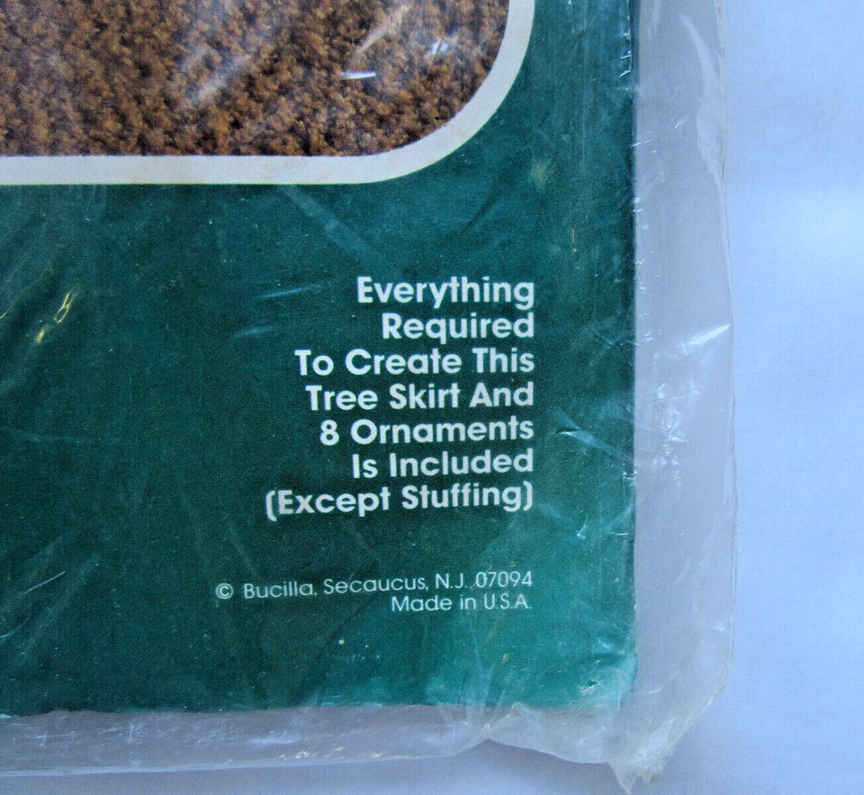 Bucilla “Merry Christmas” Jeweled Felt Tree Skirt Kit with Set of 8 Ornaments - Image 4 of 4