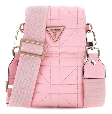 GUESS Latona Flap Chit Chat Phone Bag Umhängetasche Tasche Pink rosa Neu