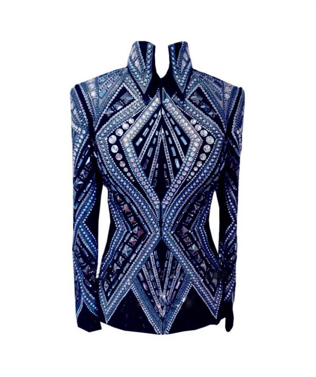 Women Western Rose Gold Black Base Showmanship Jacket, Horse Riding Show Jacket | eBay Women Western Rose Gold Black Base Showmanship Jacket, Horse Riding Show Jacket | eBay