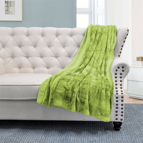Herringbone Brushed Throw Blanket Fluffy Plush Comfy Cozy Couch Bed Covers Décor - Picture 14 of 58