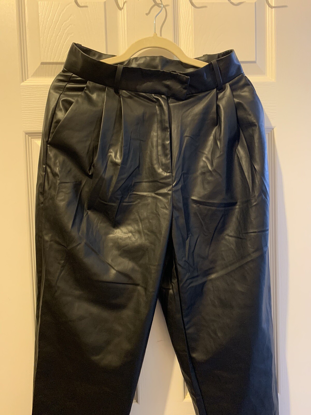 Купить H\u0026M Black Leather Pants Sz 8 
