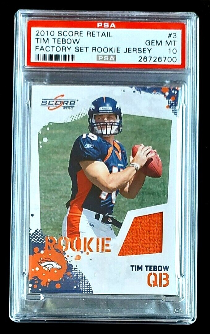 Tim Tebow Score Retail Factory Set Rookie Jersey #3 Base